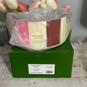NIB Kate spade adventure stripe pet bowl